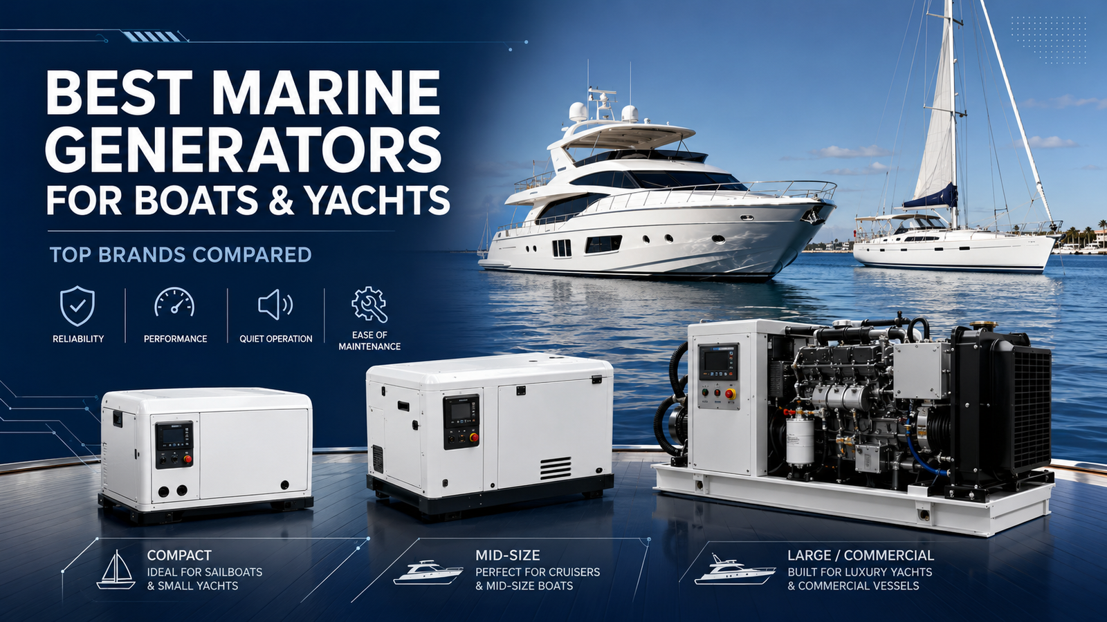 Best Marine Generators for Boats & Yachts